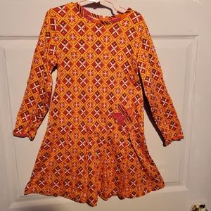 Hanna Andersson Retro Patterned Dress 120 6-7